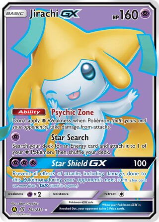 Jirachi GX - 79a/236 - Full Art Promo - Unified Minds