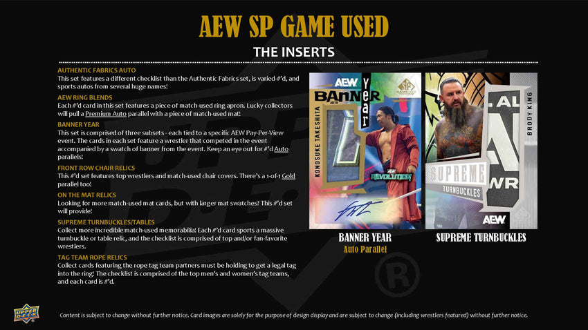 2025 Upper Deck AEW SP Game Used Wrestling Hobby Box