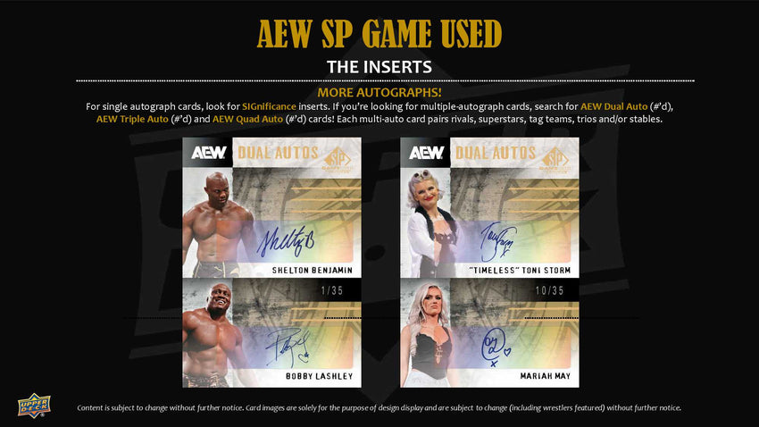 2025 Upper Deck AEW SP Game Used Wrestling Hobby Box