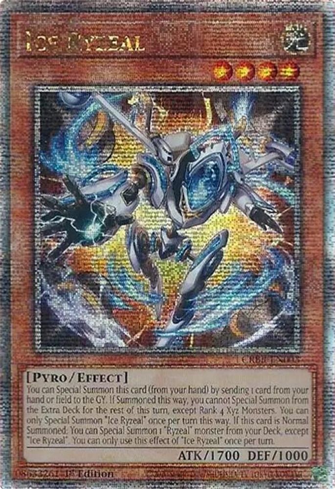 [QUARTER CENTURY RARE]Ice Ryzeal (Quarter Century Secret Rare) - (CRBR-EN003) - 1st Edition