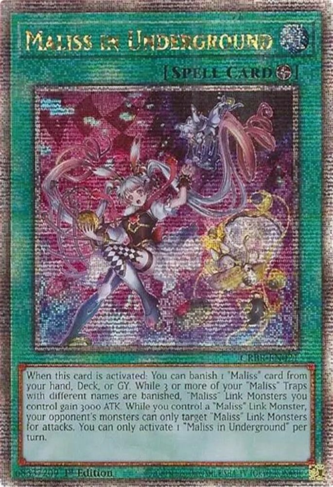 [QUARTER CENTURY RARE]Maliss in Underground (Quarter Century Secret Rare) - (CRBR-EN021) - 1st Edition