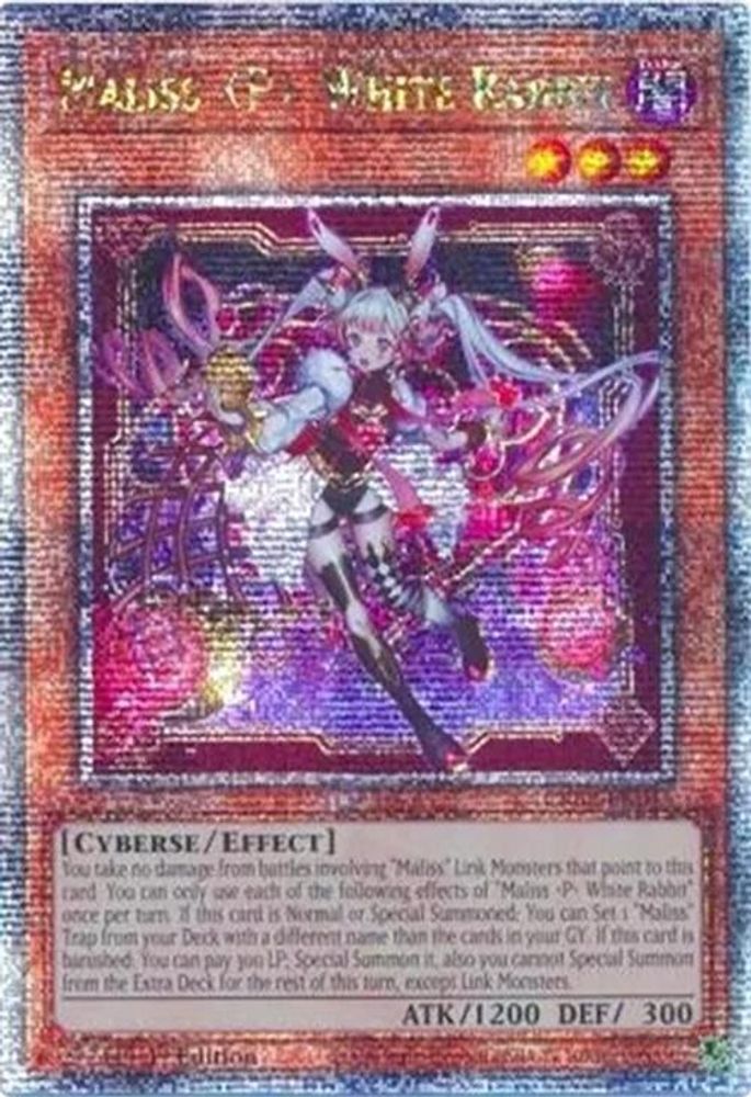 [QUARTER CENTURY RARE]Maliss P White Rabbit (Quarter Century Secret Rare) - (CRBR-EN015) - 1st Edition