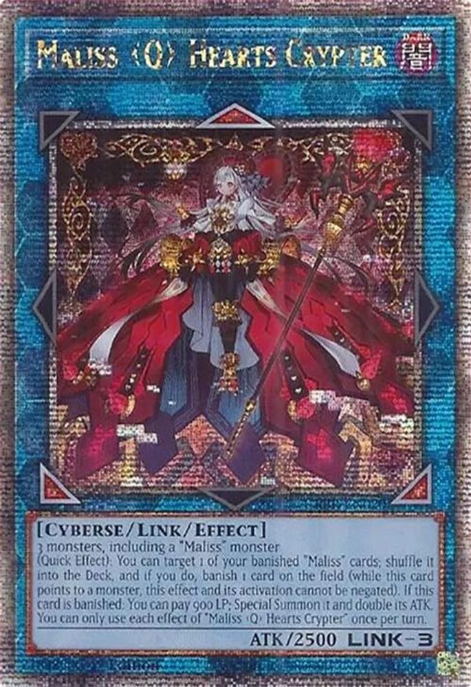 [QUARTER CENTURY RARE]Maliss Q Hearts Crypter (Quarter Century Secret Rare) - (CRBR-EN020) - 1st Edition