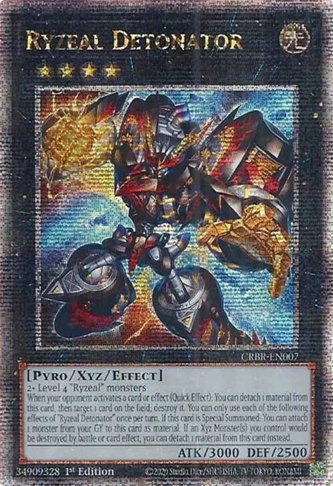 [QUARTER CENTURY RARE]Ryzeal Detonator (Quarter Century Secret Rare) - (CRBR-EN007) - 1st Edition