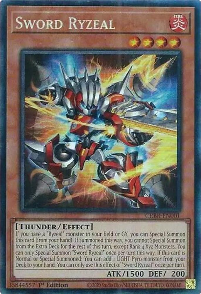 Sword Ryzeal (CR) - (CRBR-EN001) Collector's Rare - 1st Edition