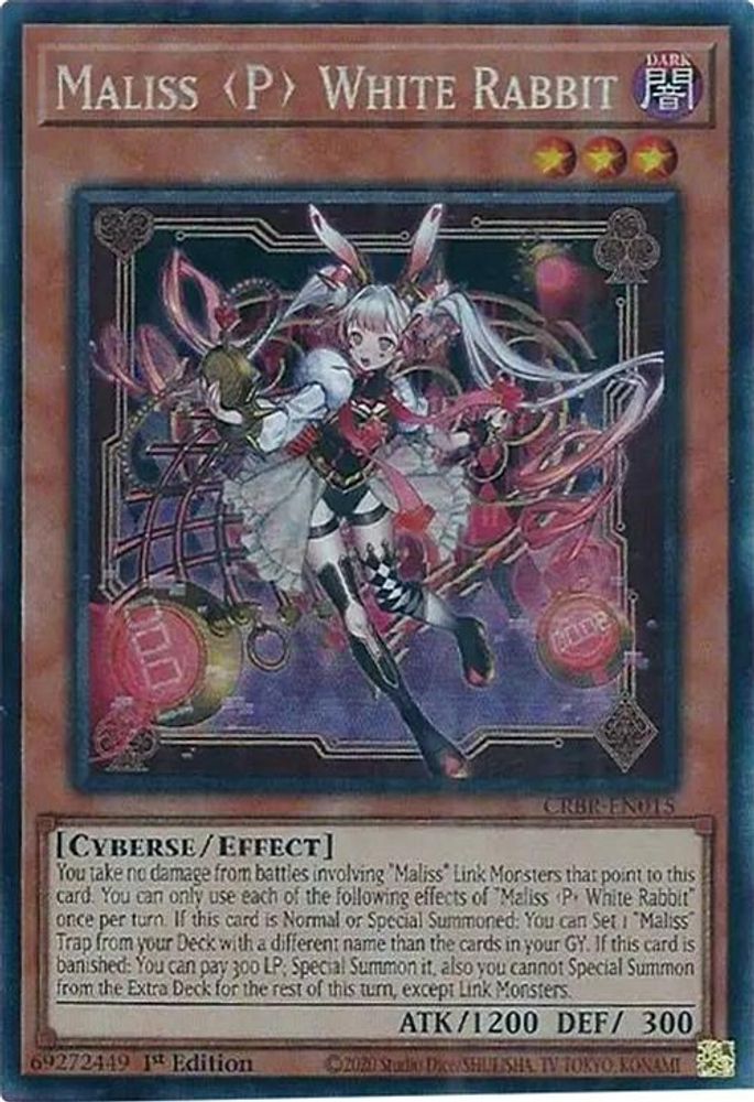 Maliss P White Rabbit (CR) - (CRBR-EN015) Collector's Rare - 1st Edition