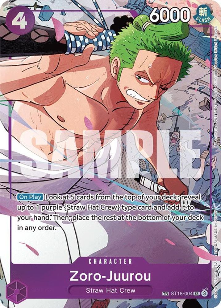 [ TREASURE RARE ] Zoro-Juurou (ST18-004) - TR OP-09 Emperors in the New World