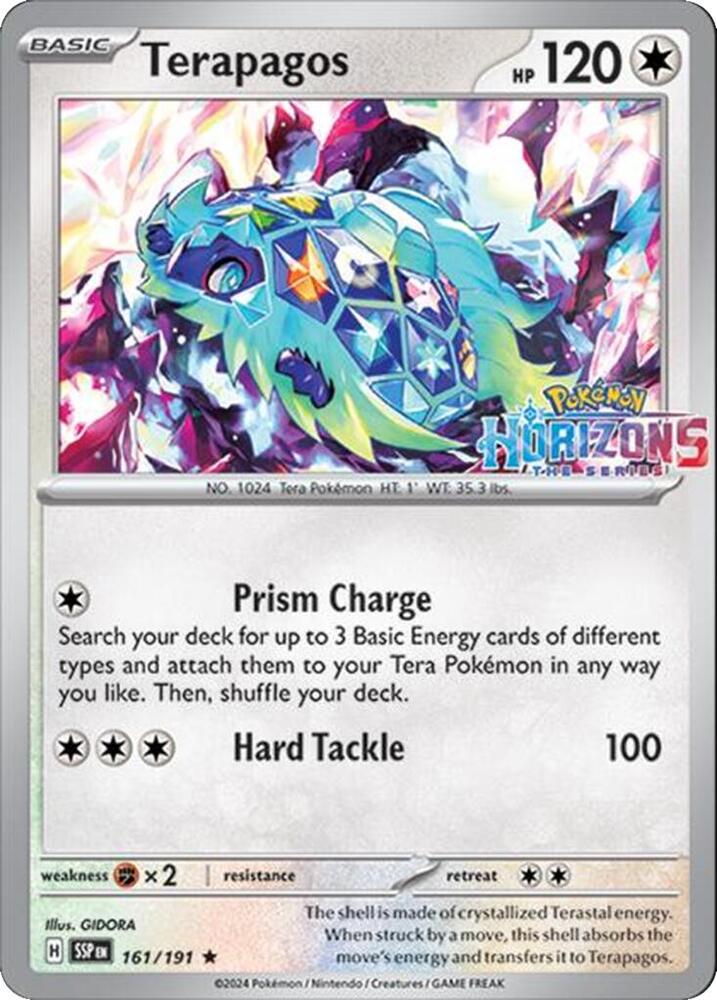 Terapagos - 161/191 - Pokemon Horizons Stamp Holo Promo