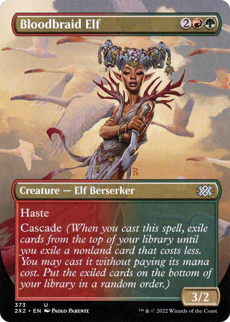 [ BL ] Bloodbraid Elf (Borderless) #373 - UNCOMMON 2X2 - Double Masters 2022