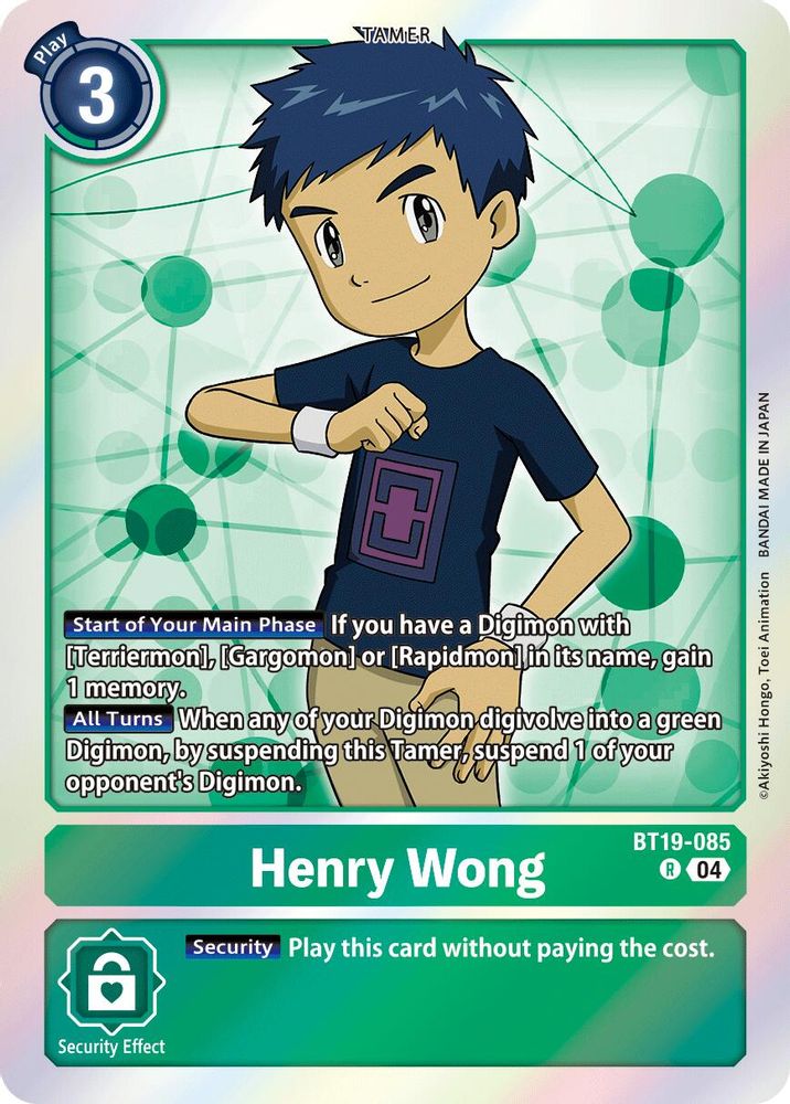 Henry Wong (BT19-085) Rare - Digimon Release Special Booster 2.5