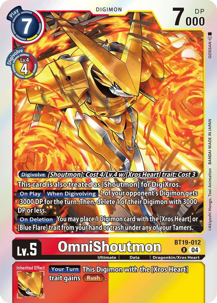 OmniShoutmon (BT19-012) Rare - Digimon Release Special Booster 2.5