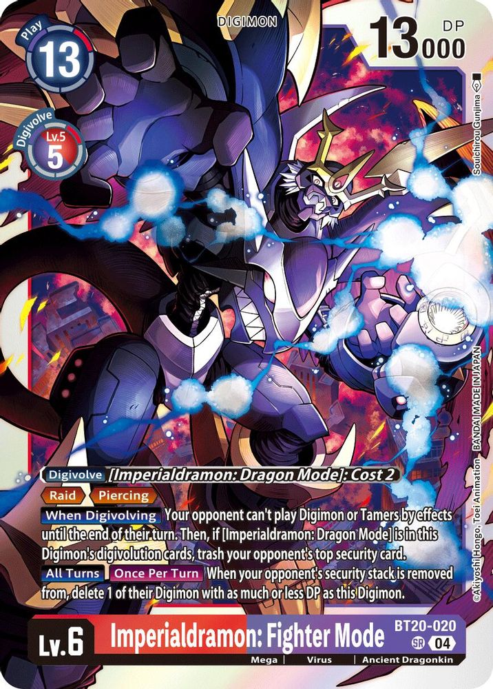 Imperialdramon: Fighter Mode (BT20-020) Super Rare - Digimon Release Special Booster 2.5