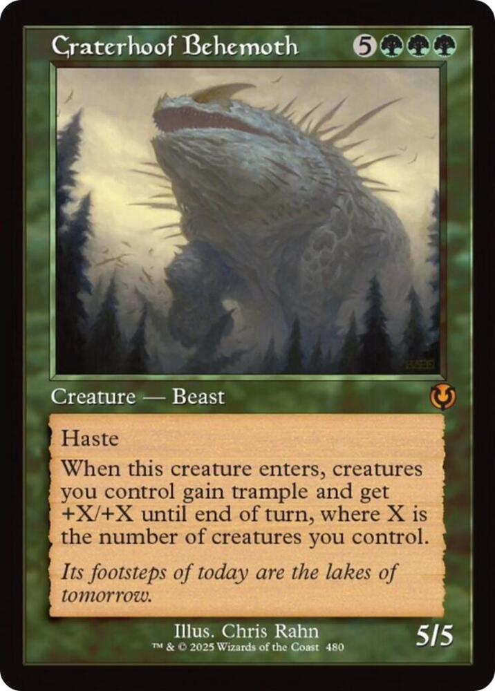 RETRO FRAME Craterhoof Behemoth - #480 - Mythic Innistrad Remastered