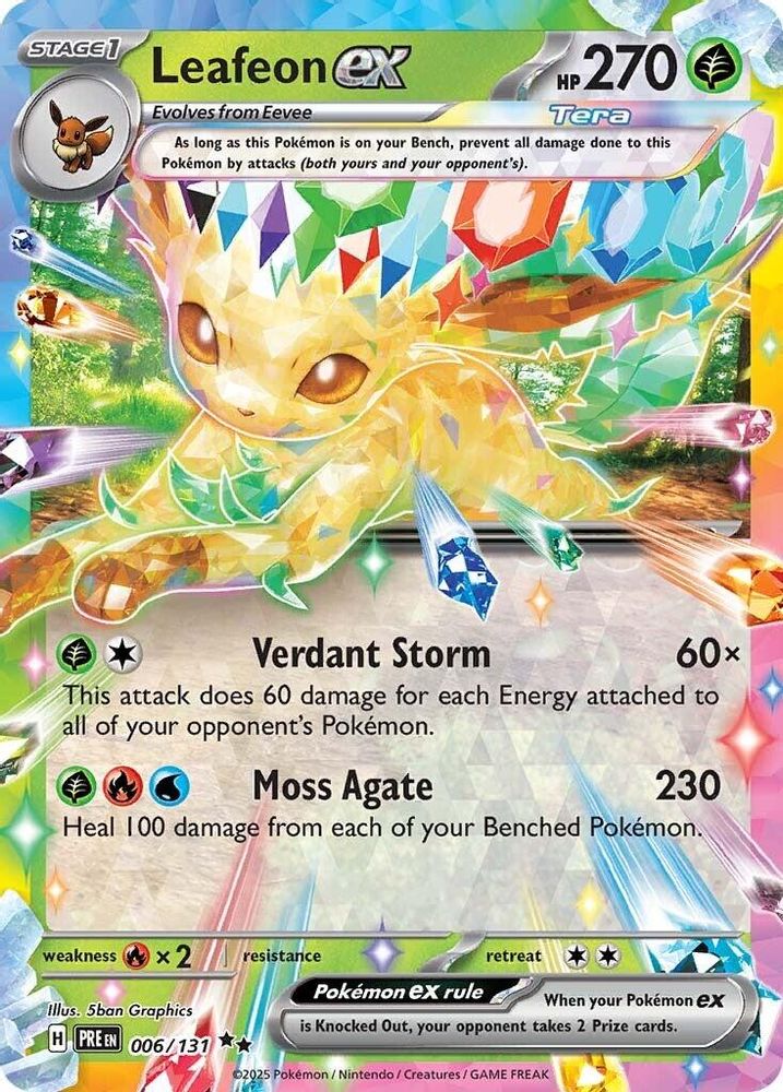 Leafeon ex - [  006/131 ] - Double Rare - Pokemon SV Prismatic Evolutions
