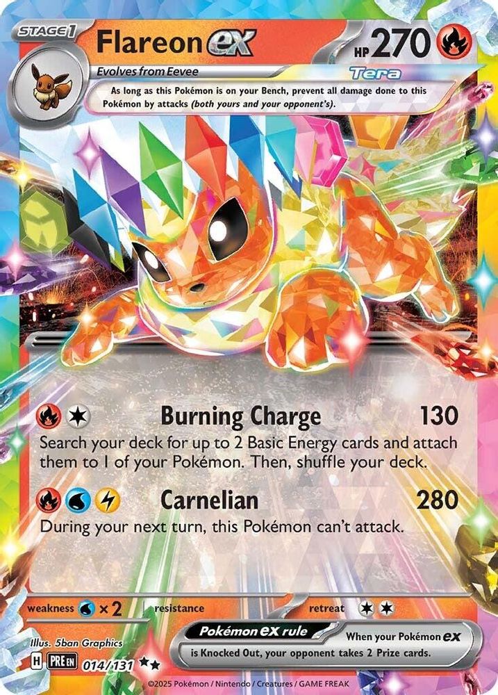 Flareon ex - [  014/131 ] - Double Rare - Pokemon SV Prismatic Evolutions