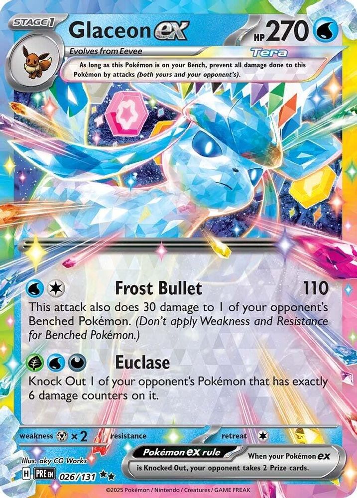Glaceon ex - [  026/131 ] - Double Rare - Pokemon SV Prismatic Evolutions