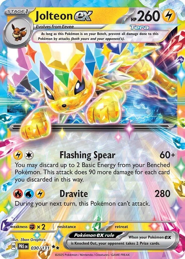 Jolteon ex - [  030/131 ] - Double Rare - Pokemon SV Prismatic Evolutions