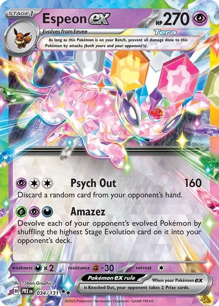 Espeon ex - [  034/131 ] - Double Rare - Pokemon SV Prismatic Evolutions