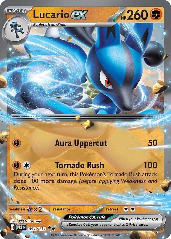 Lucario ex - [  051/131 ] - Double Rare - Pokemon SV Prismatic Evolutions