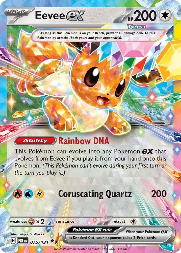 Eevee ex - [  075/131 ] - Double Rare - Pokemon SV Prismatic Evolutions