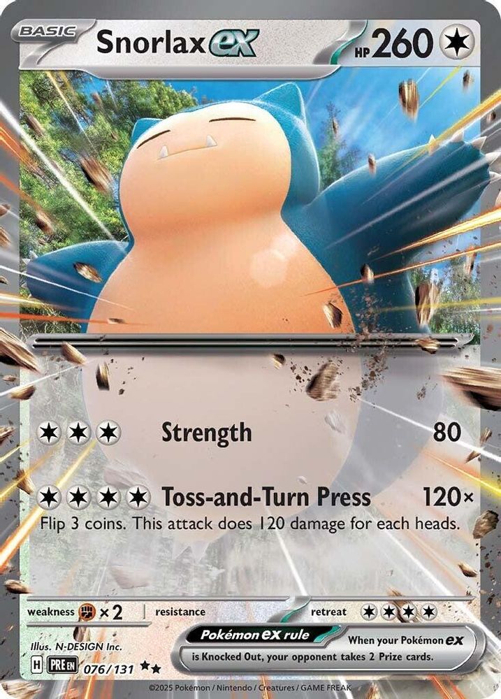 Snorlax ex - [  076/131 ] - Double Rare - Pokemon SV Prismatic Evolutions