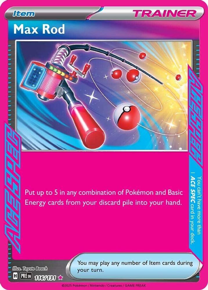 Max Rod - [  116 ] - ACE SPEC Rare - Pokemon SV Prismatic Evolutions