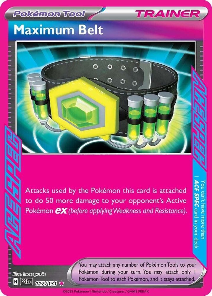 Maximum Belt - [  117 ] - ACE SPEC Rare - Pokemon SV Prismatic Evolutions