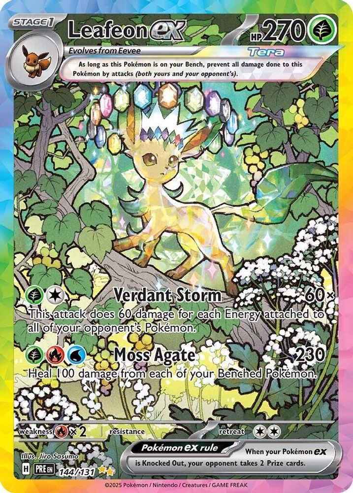 Leafeon ex - [  144/131 ] - Special Illustration Rare - Pokemon SV Prismatic Evolutions