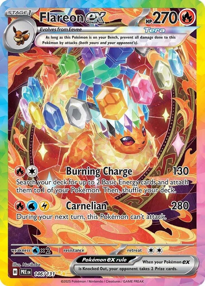 Flareon ex - [  146/131 ] - Special Illustration Rare - Pokemon SV Prismatic Evolutions