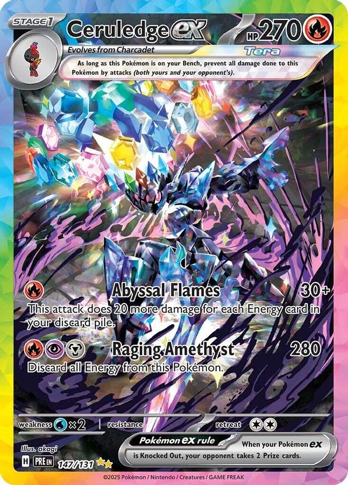 Ceruledge ex - [  147/131 ] - Special Illustration Rare - Pokemon SV Prismatic Evolutions