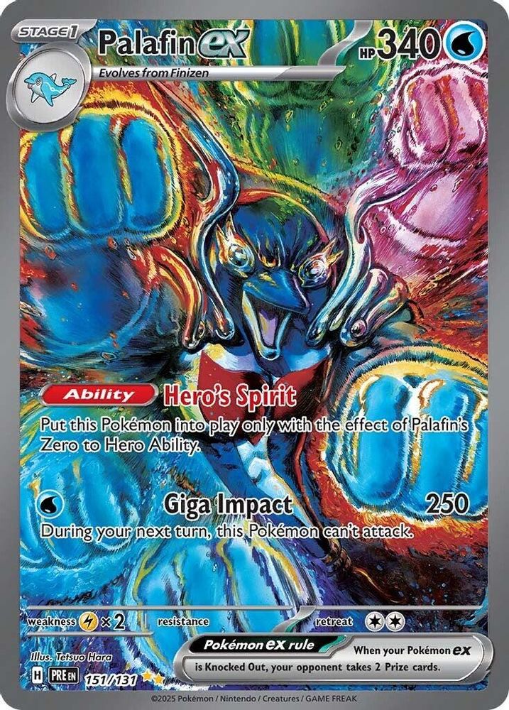 Palafin ex - [  151/131 ] - Special Illustration Rare - Pokemon SV Prismatic Evolutions