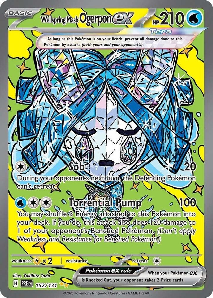 Wellspring Mask Ogerpon ex - [  152/131 ] - Special Illustration Rare - Pokemon SV Prismatic Evolutions