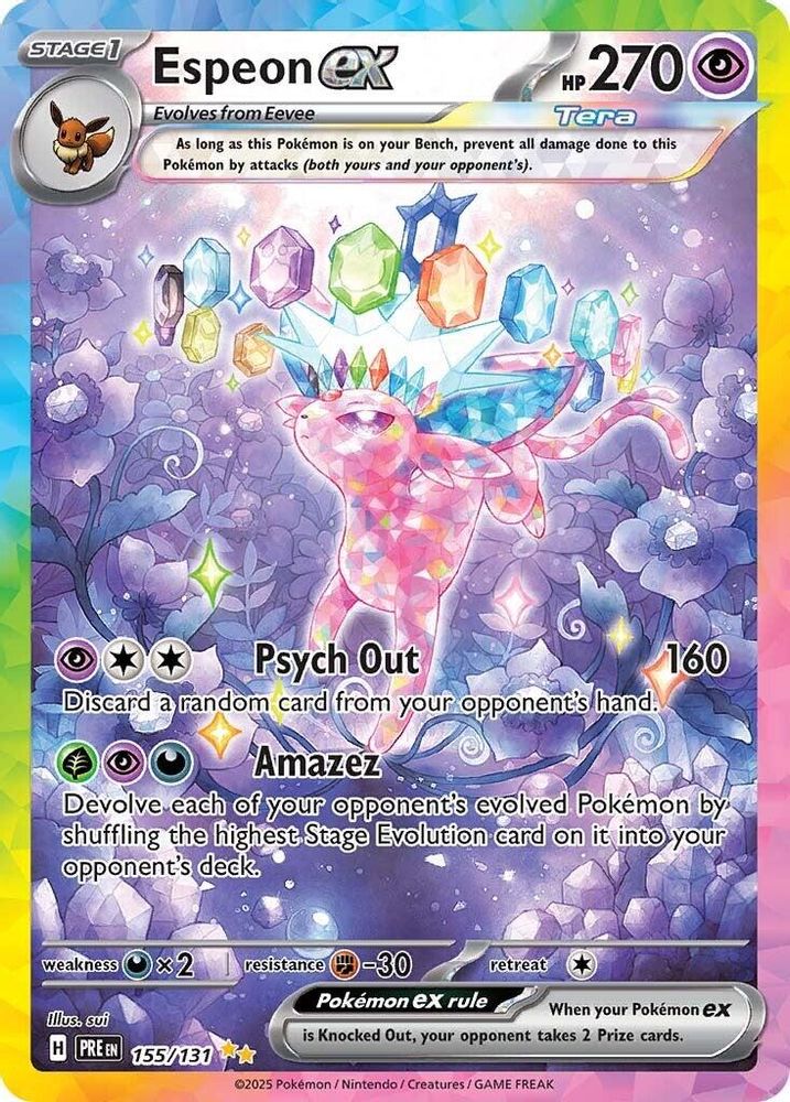 Espeon ex - [  155/131 ] - Special Illustration Rare - Pokemon SV Prismatic Evolutions