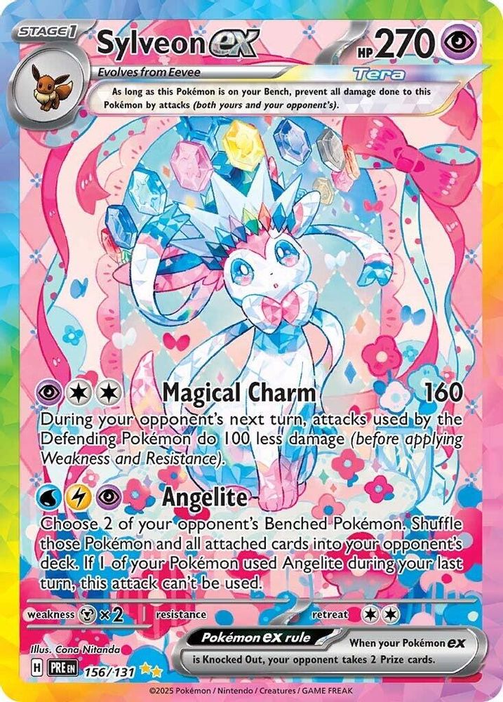 Sylveon ex - [  156/131 ] - Special Illustration Rare - Pokemon SV Prismatic Evolutions