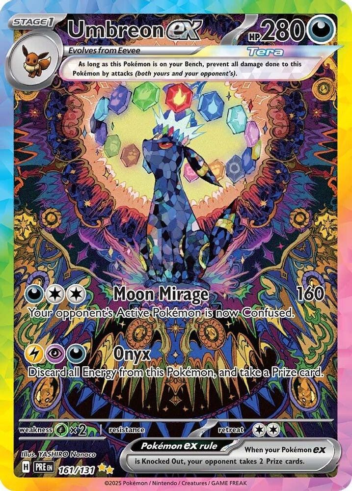 Umbreon ex - [  161/131 ] - Special Illustration Rare - Pokemon SV Prismatic Evolutions