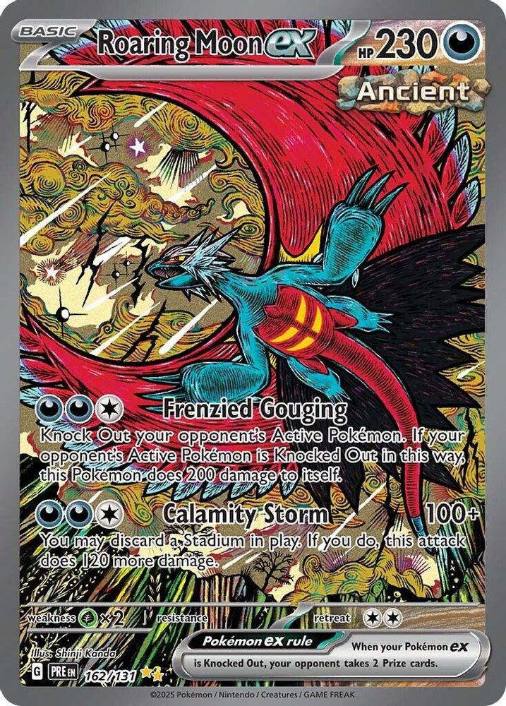 Roaring Moon ex - [  162/131 ] - Special Illustration Rare - Pokemon SV Prismatic Evolutions
