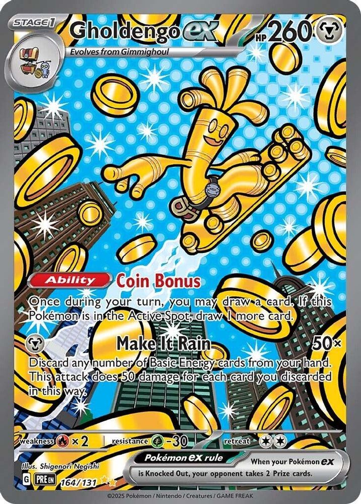 Gholdengo ex - [  164/131 ] - Special Illustration Rare - Pokemon SV Prismatic Evolutions