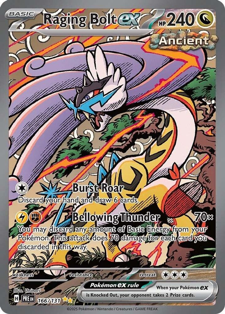 Raging Bolt ex - [  166/131 ] - Special Illustration Rare - Pokemon SV Prismatic Evolutions