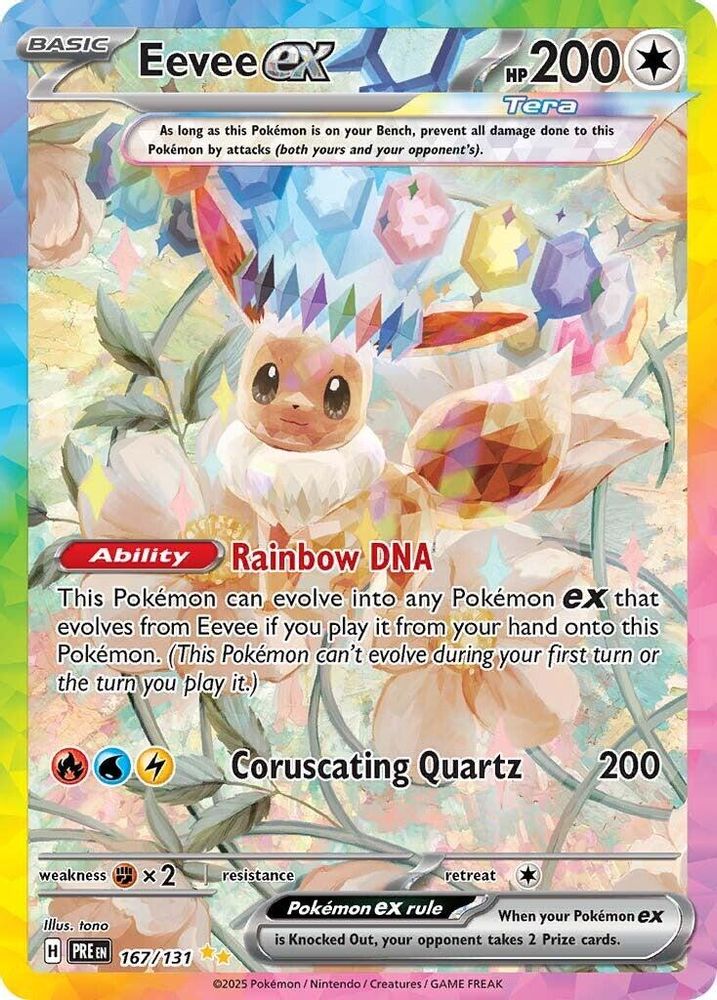 Eevee ex - [  167/131 ] - Special Illustration Rare - Pokemon SV Prismatic Evolutions