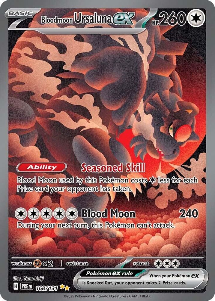 Bloodmoon Ursaluna ex - [  168/131 ] - Special Illustration Rare - Pokemon SV Prismatic Evolutions