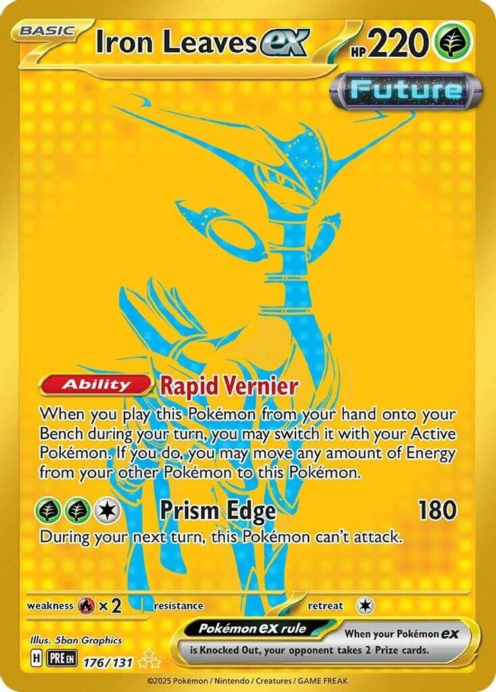 Iron Leaves ex - [  176/131 ] - Hyper Rare - Pokemon SV Prismatic Evolutions