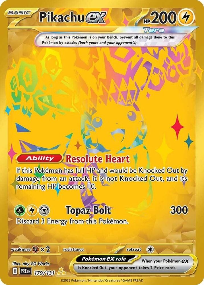 Pikachu ex - [  179/131 ] - Hyper Rare - Pokemon SV Prismatic Evolutions
