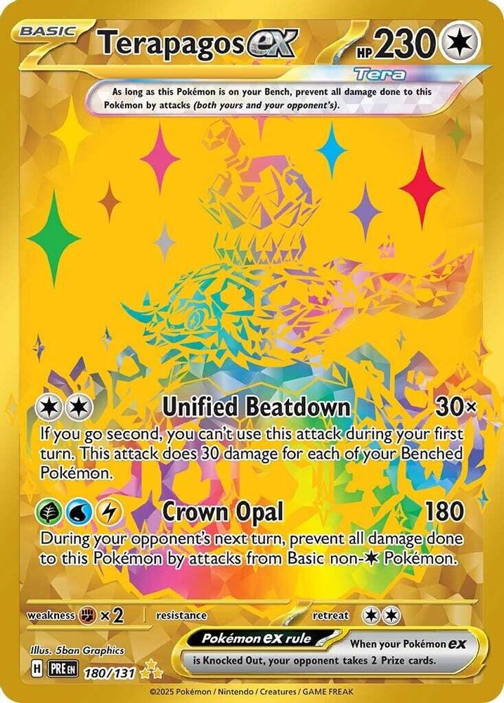 Terapagos ex - [  180/131 ] - Hyper Rare - Pokemon SV Prismatic Evolutions