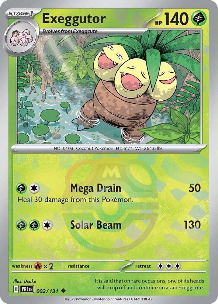 Exeggutor (Master Ball Pattern) - [  002/131 ] - Uncommon - Pokemon SV Prismatic Evolutions
