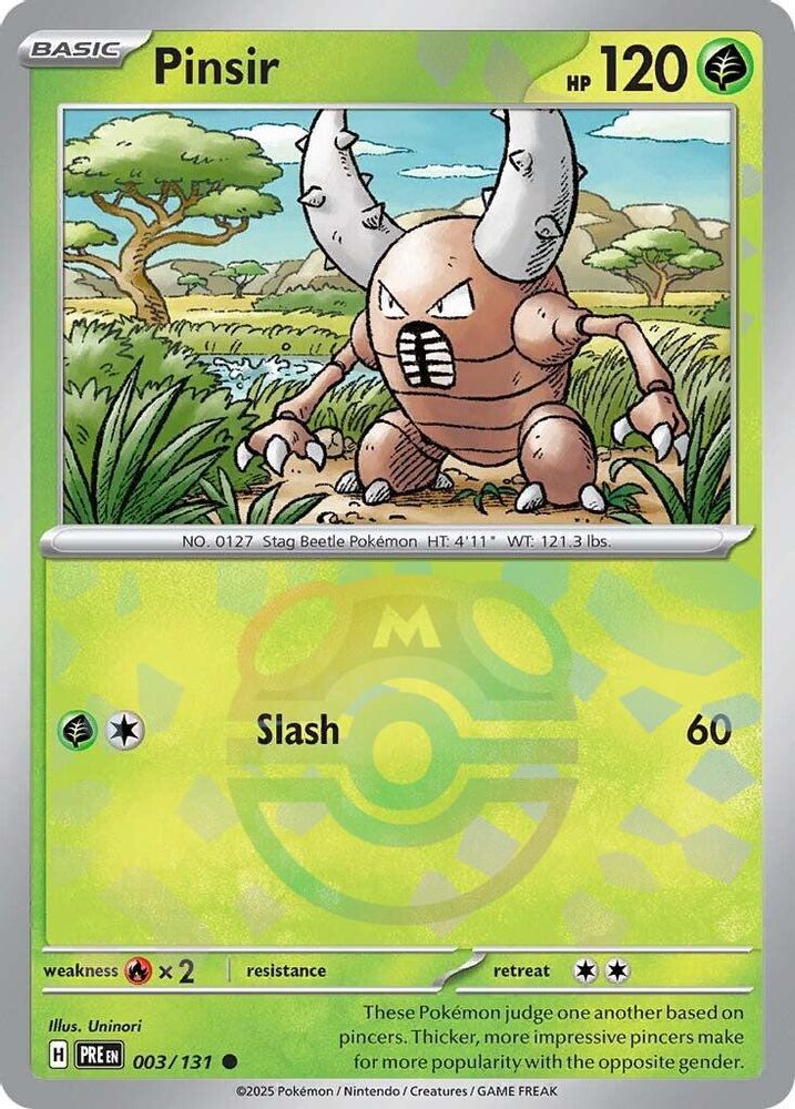 Pinsir (Master Ball Pattern) - [  003/131 ] - Common - Pokemon SV Prismatic Evolutions