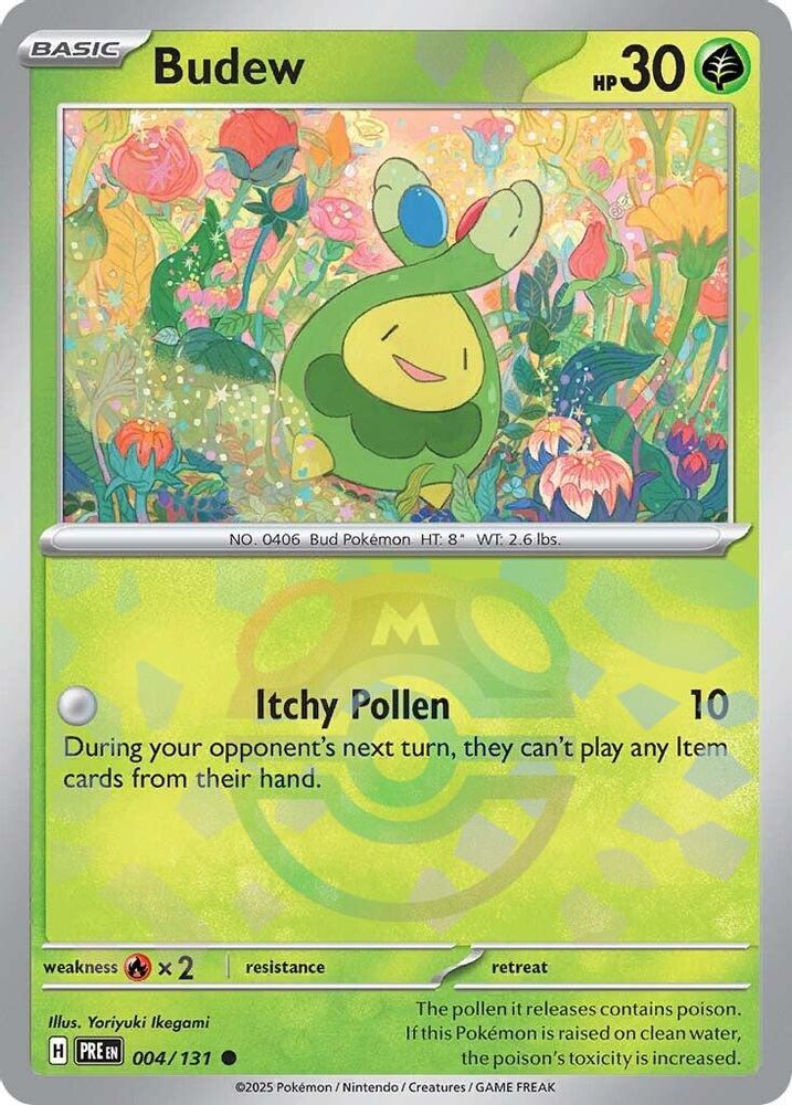 Budew (Master Ball Pattern) - [  004/131 ] - Common - Pokemon SV Prismatic Evolutions