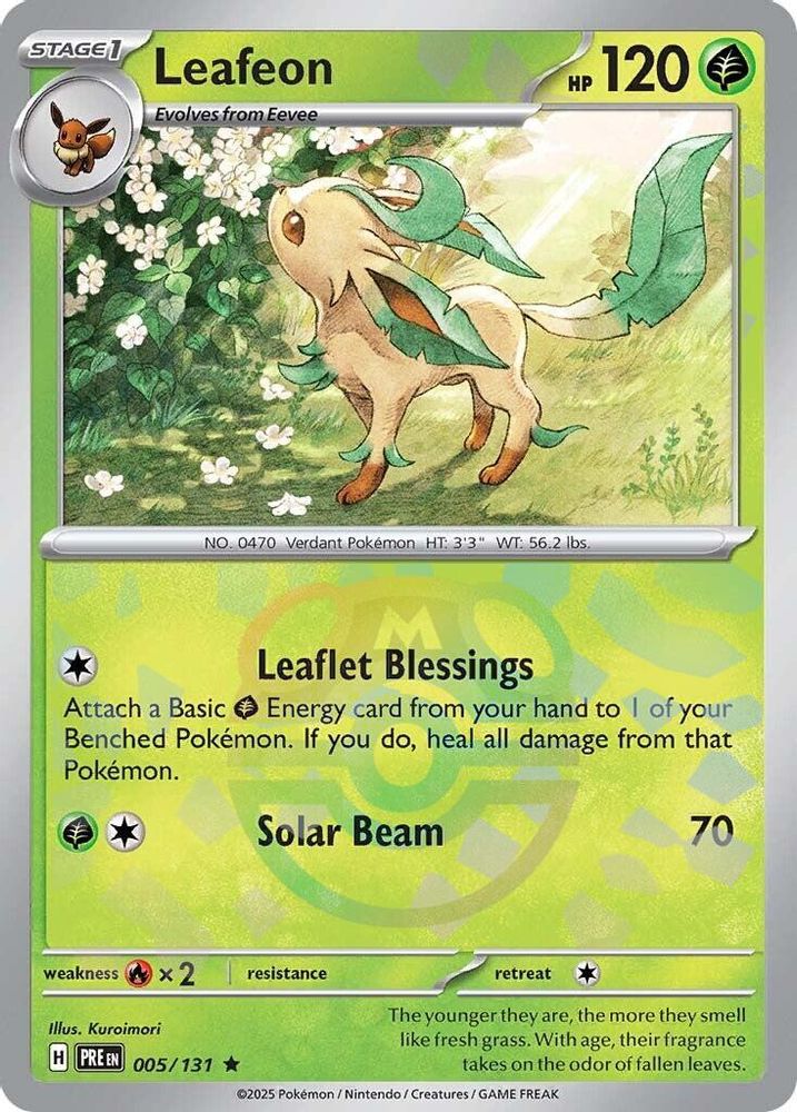 Leafeon (Master Ball Pattern) - [  005/131 ] - Rare - Pokemon SV Prismatic Evolutions