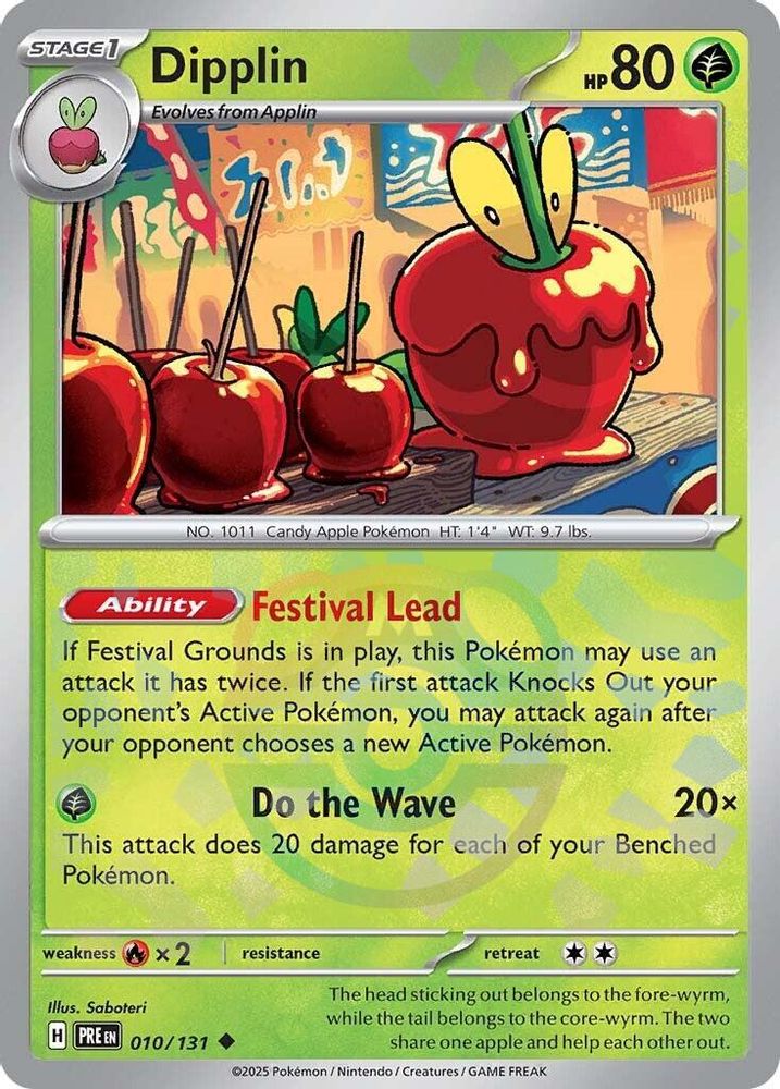Dipplin (Master Ball Pattern) - [  010/131 ] - Uncommon - Pokemon SV Prismatic Evolutions