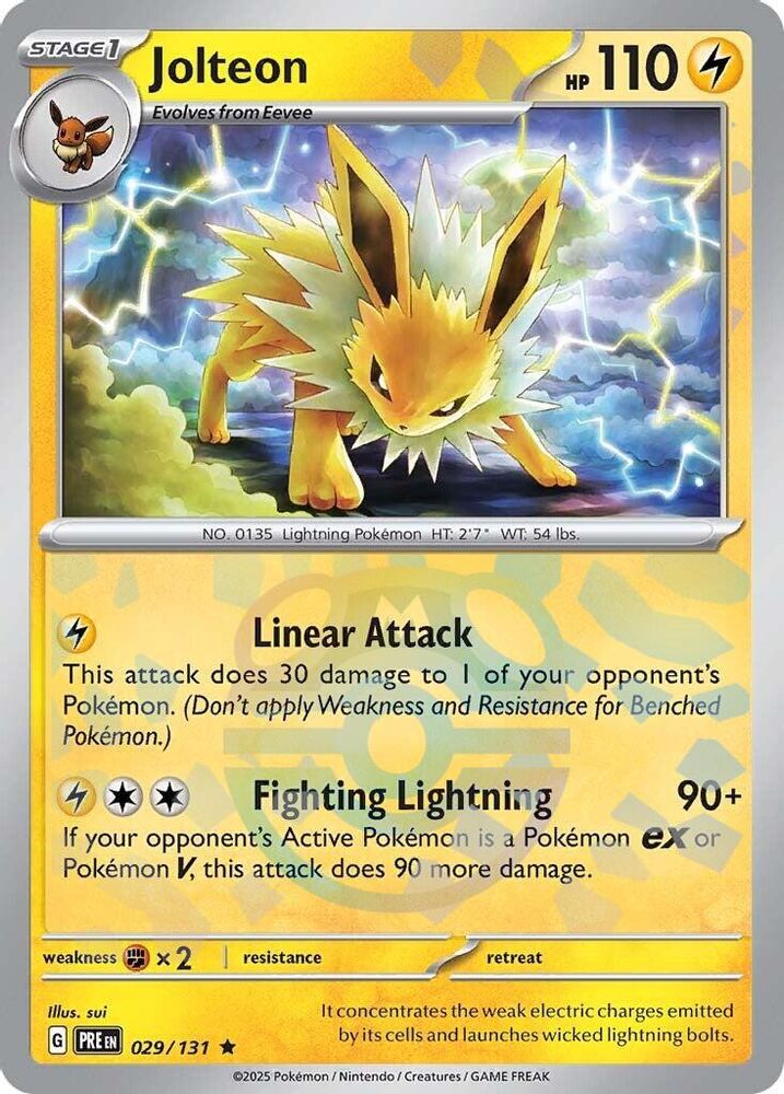 Jolteon (Master Ball Pattern) - [  029/131 ] - Rare - Pokemon SV Prismatic Evolutions