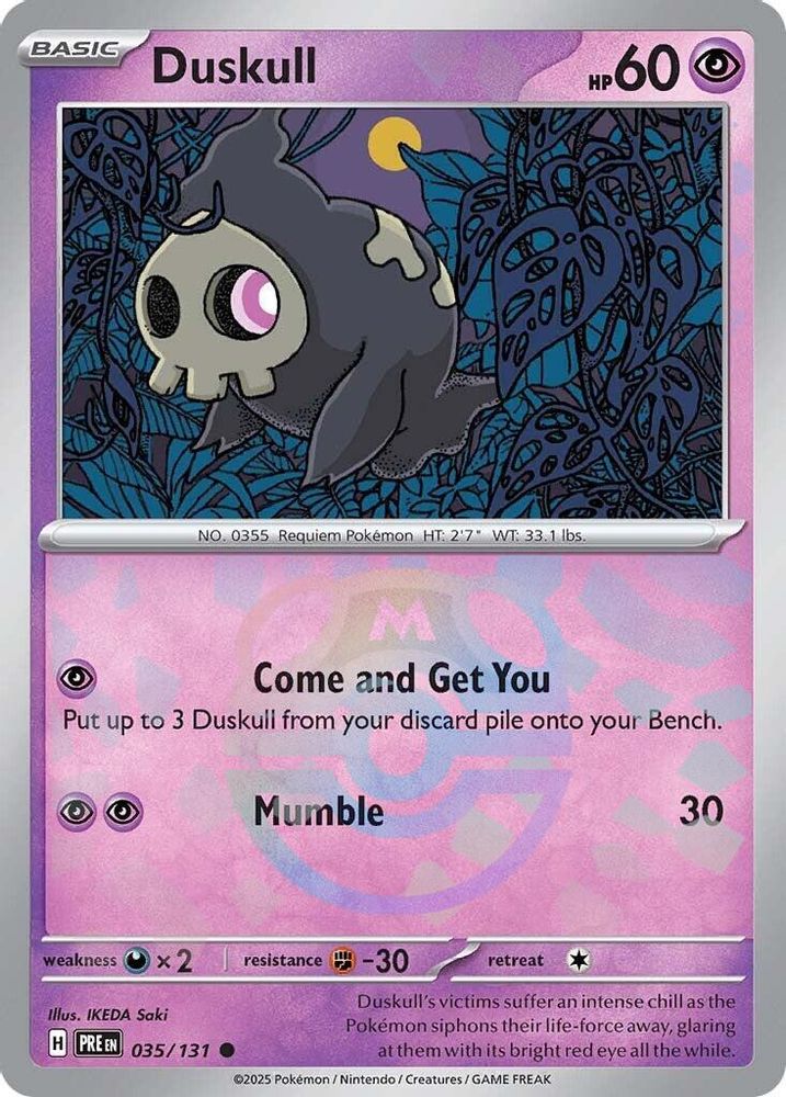Duskull (Master Ball Pattern) - [  035/131 ] - Common - Pokemon SV Prismatic Evolutions